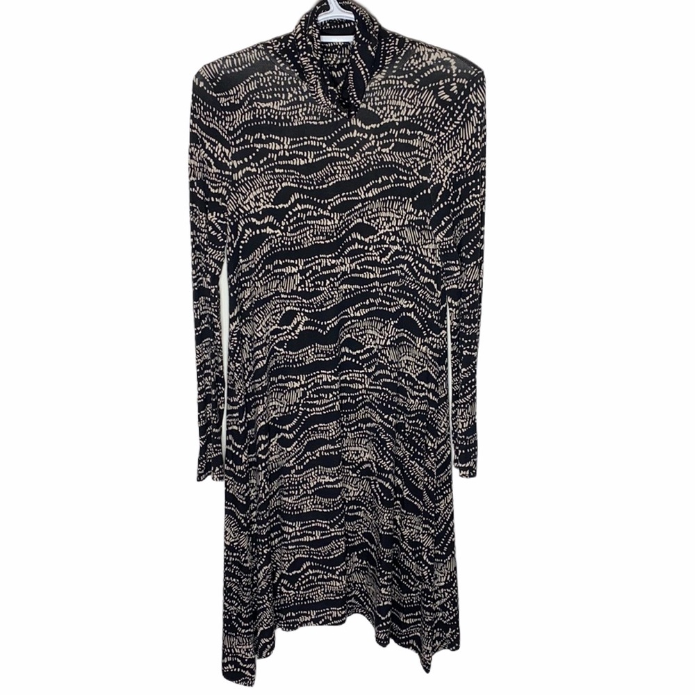 Anthropologie Maeve turtleneck printed swing dress size S